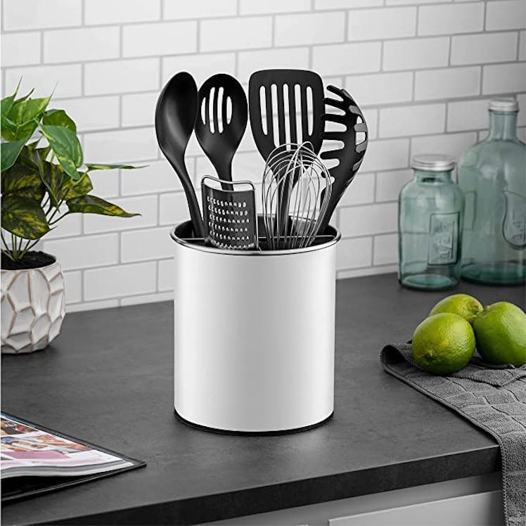 FineDine Rotating Stainless Steel Utensil Holder