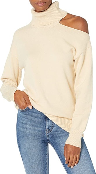 The Drop Long Sleeve Cutout Turtleneck Sweater