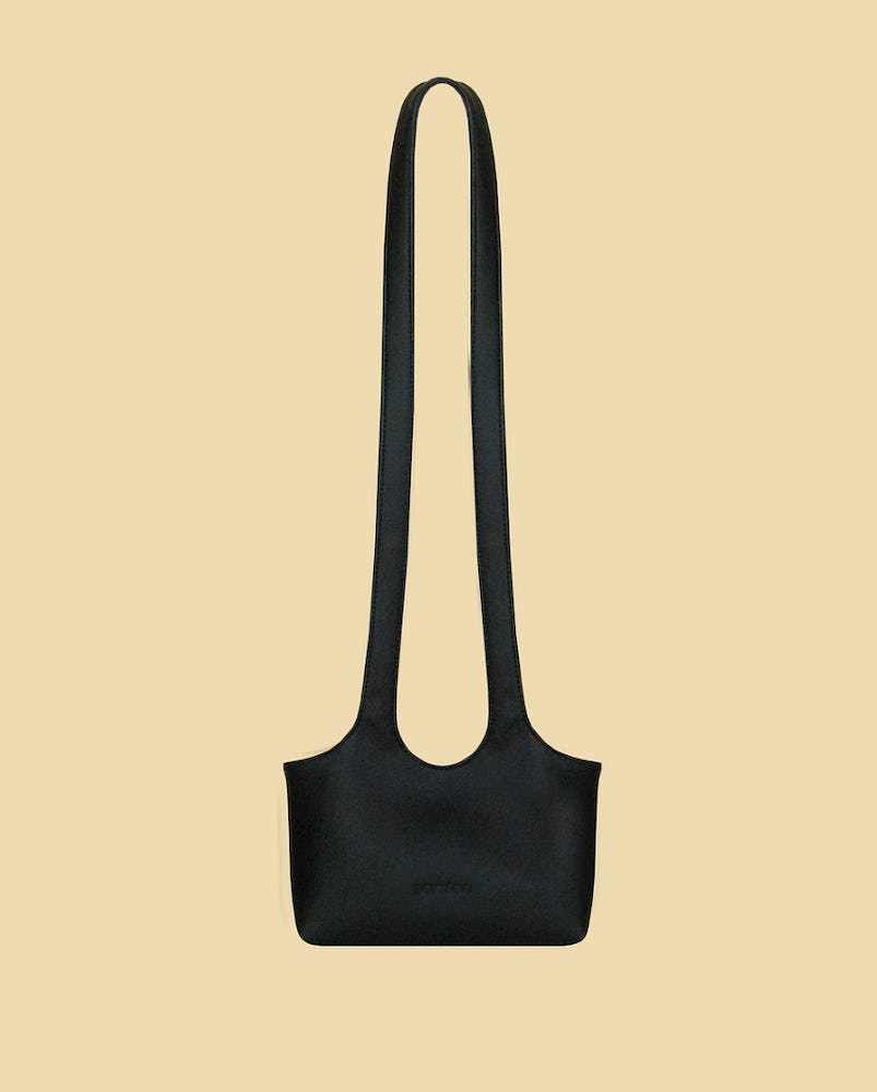 Miriam Mini Tote in Black Pebbled