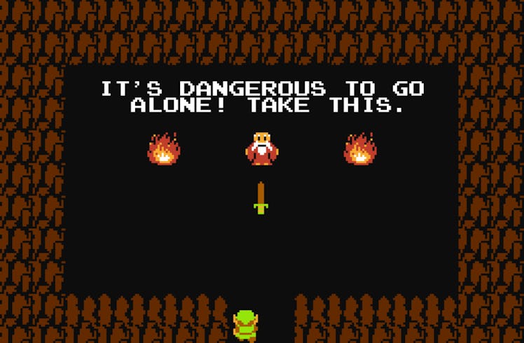 screenshot from The Legend of Zelda NES game