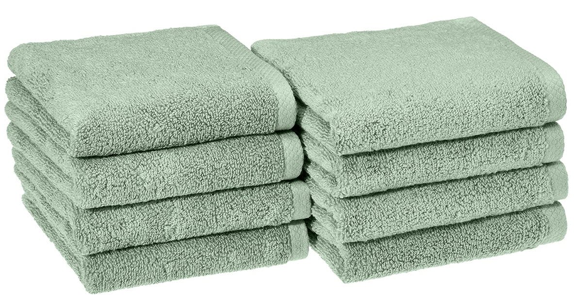 Amazon Basics Quick Dry Hand Towel (8-Pack)