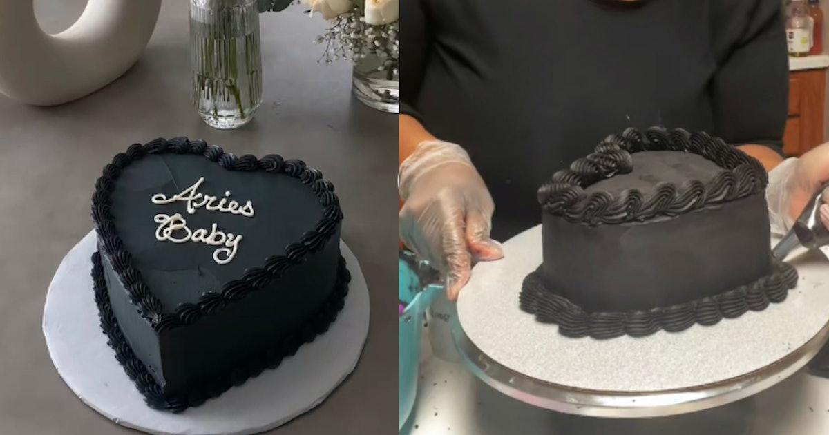 How To Make TikTok's Black Velvet Heart Cake That's On Your FYP - Elite Daily