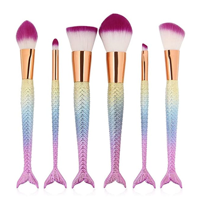This Mermaid Makeup Brush Set is one of the best stocking stuffers for kids.