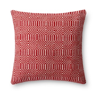 Red & Ivory Indoor/Outdoor Pillow