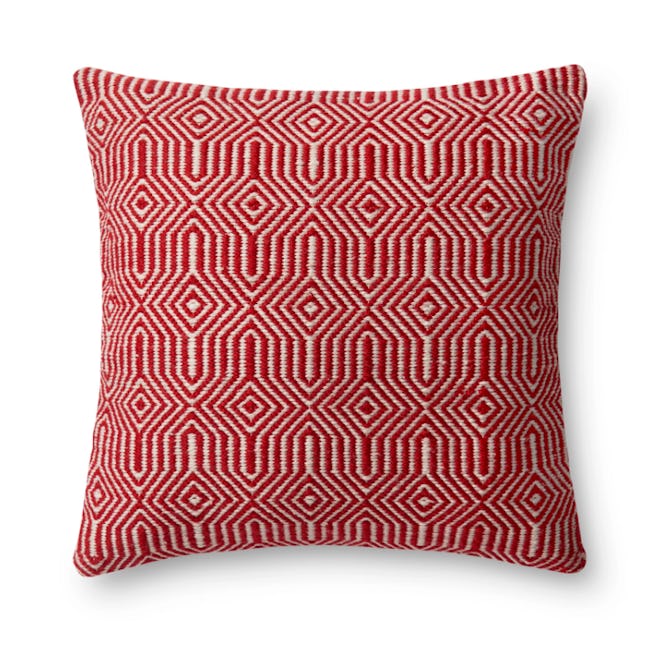 Red & Ivory Indoor/Outdoor Pillow