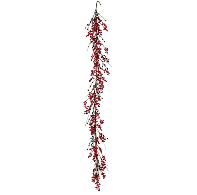 Garland Christmas Outdoor Berry 6 Feet Red