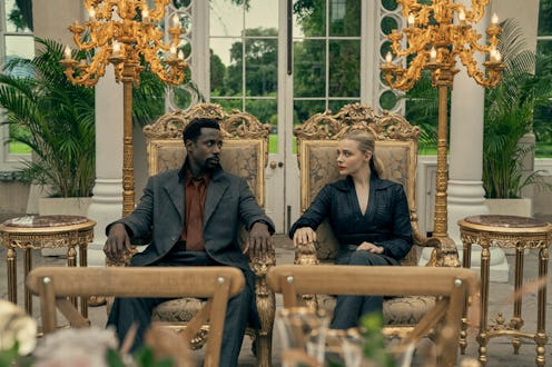 Gary Carr as Wilf Netherton and Chloe Grace Moretz as Flynne Fisher in 'The Peripheral' Season 1, vi...