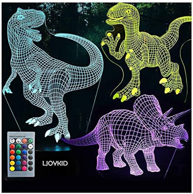 This LJOYKID 3D Dinosaur Night Light is one of the best stocking stuffers for kids on Amazon.