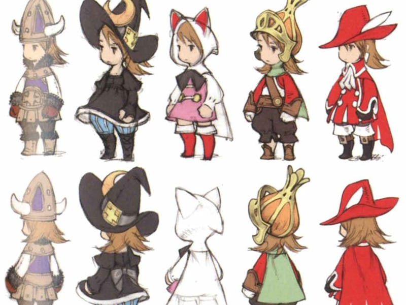 Final Fantasy job system concept art