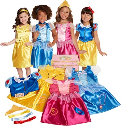 This Disney Princess 21-Piece Deluxe Dress-Up Trunk is one of the top toys for 3-year-olds.
