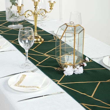 This table runner is one of the 2022 holiday home decor trends, according to experts. 