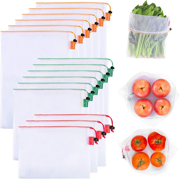 Gogooda Reusable Mesh Produce Bags (15 pieces)