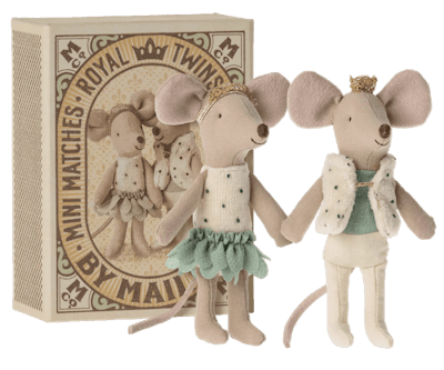 Royal Twins In A Box: Brother & Sister Mouse maileg Royal Twins In A Box: Brother & Sister Mouse is ...