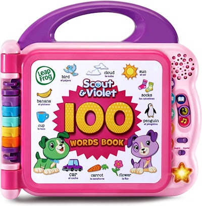 LeapFrog Scout and Violet 100 Words Book  is a popular 2022 holiday toy for 1-year-olds