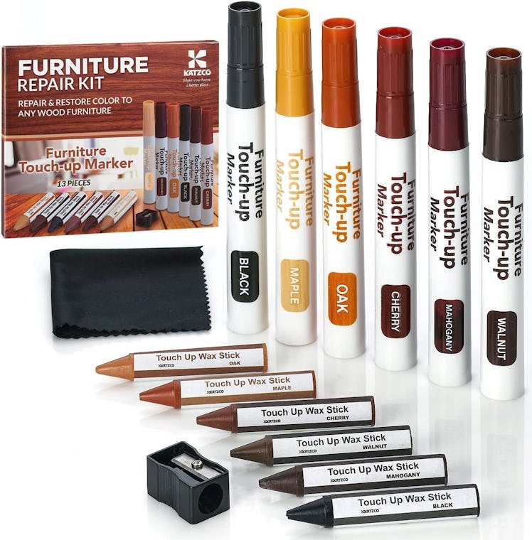  Katzco Wood Furniture Repair Kit Wood Markers - Set of 13