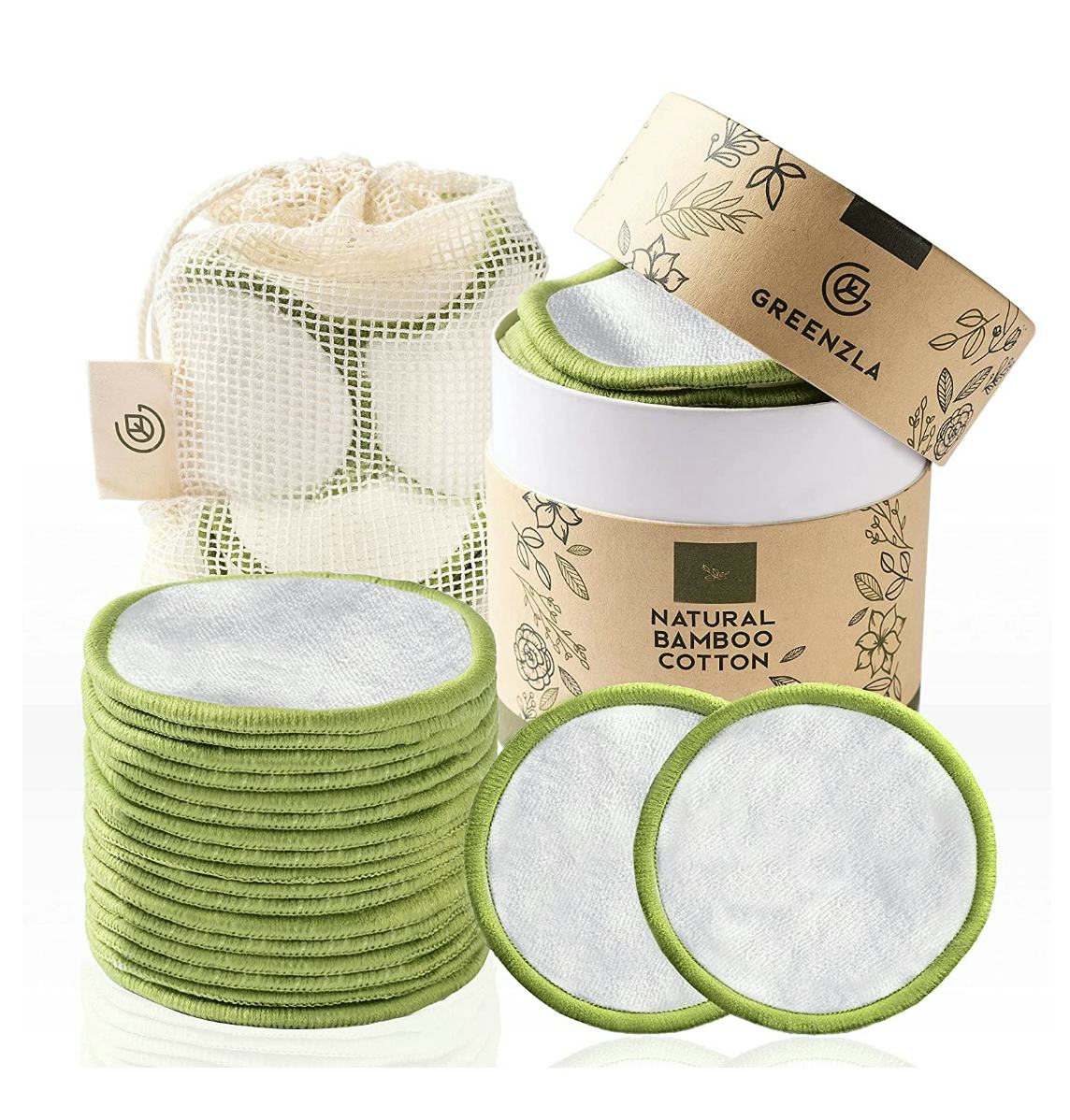 Greenzla Reusable Makeup Remover Pads (20-Pack)