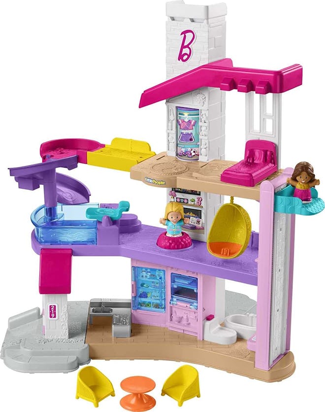 Barbie Little DreamHouse by Fisher-Price Little People is a best 2022 holiday toy for 1 year olds