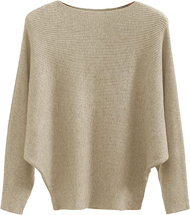 GABERLY Boat Neck Knit Sweater