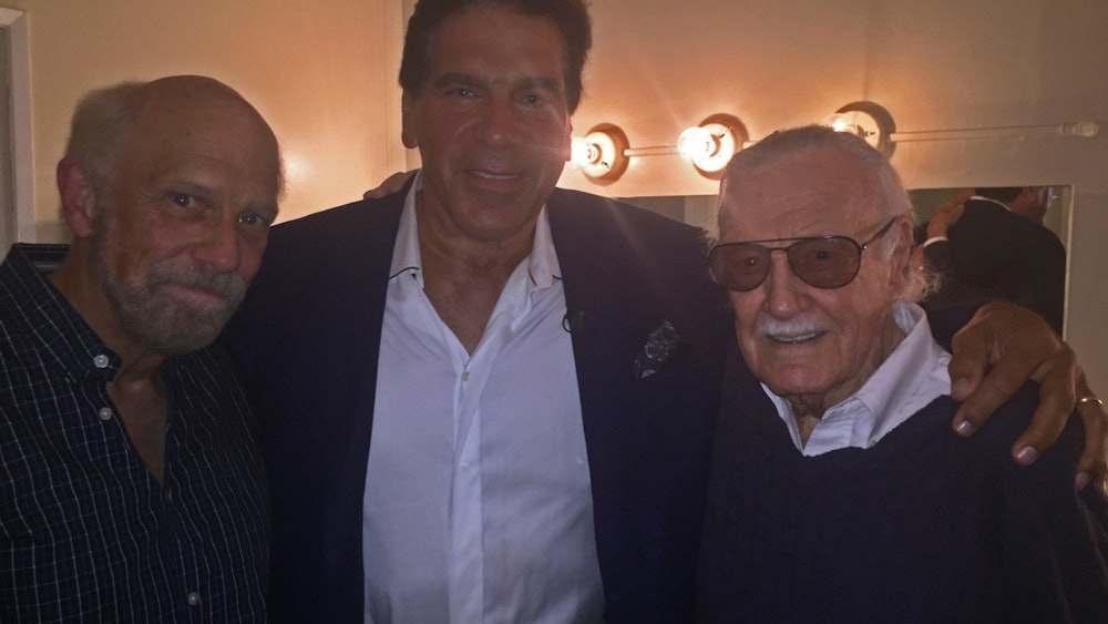 Kenneth Johnson with Lou Ferrigno and Stan Lee in 2017.