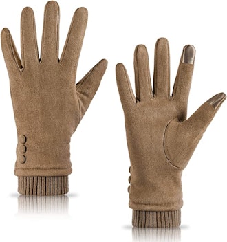Dsane Suede Fleece Lined Gloves