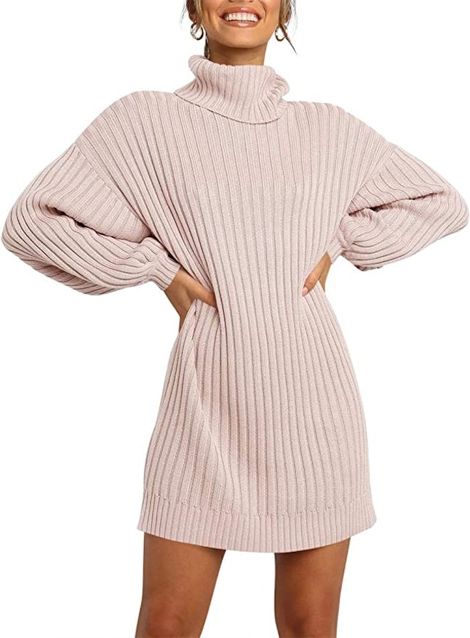 MILLCHIC Turtleneck Pullover Dress