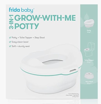 The Frida Baby 3-in-1 Grow-with-Me Potty is part of Frida Baby's new potty training product line.