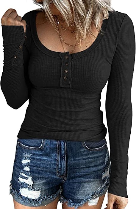 Kissfix Ribbed Henley Shirt