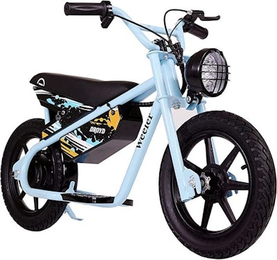 Droyd Weeler Electric Mini Bike is a popular 2022 holiday toy for tweens