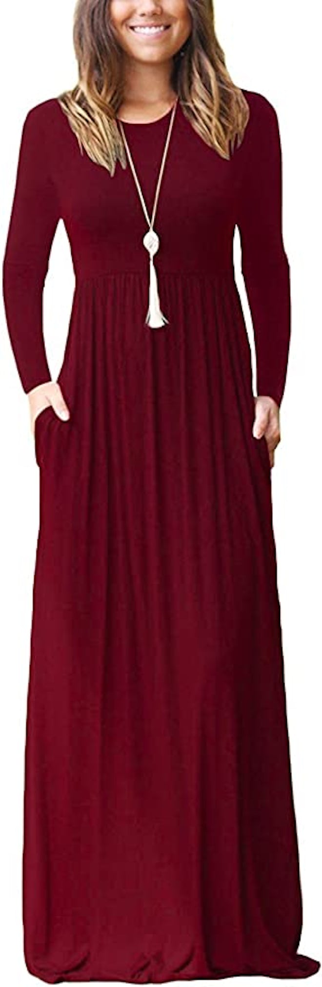 AUSELILY Long Sleeve Maxi Dress