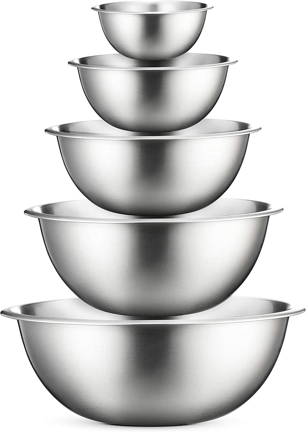 FineDine Stainless Steel Mixing Bowls (Set of 5)