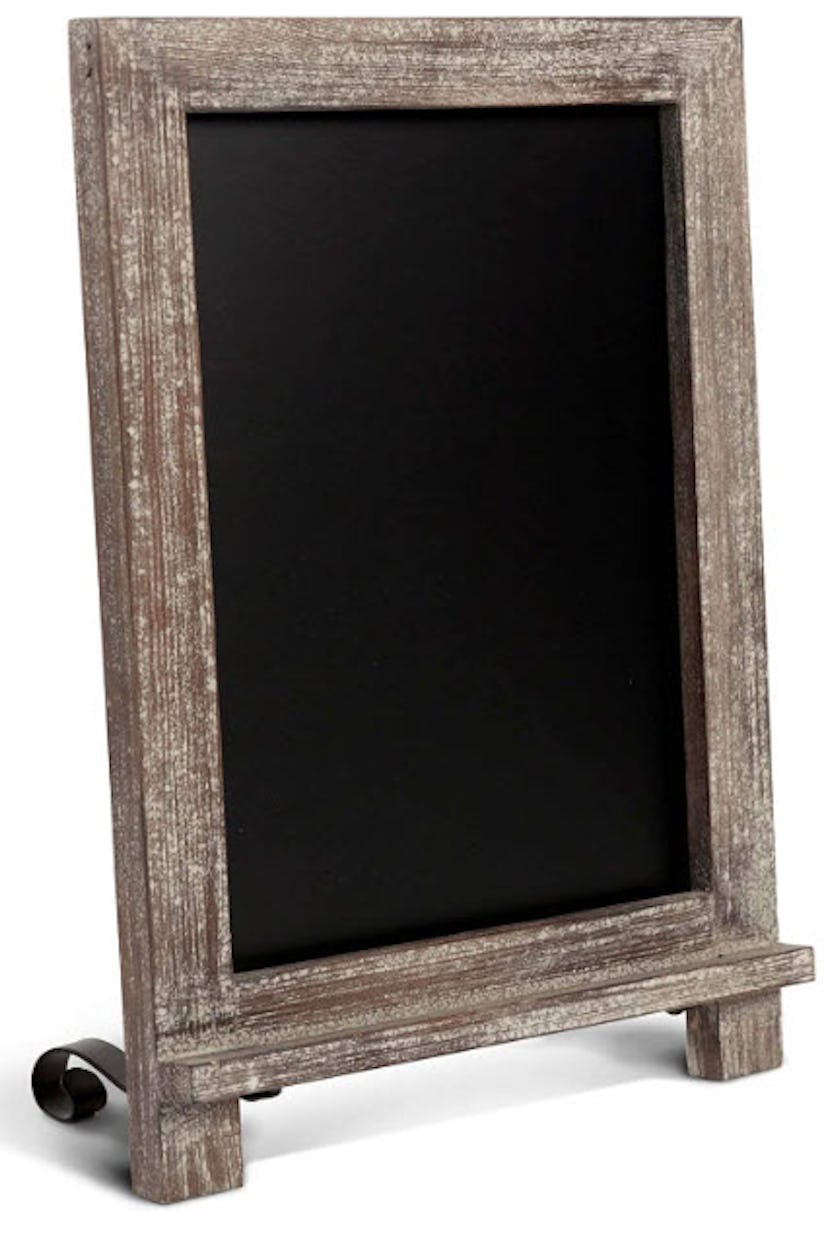 HBCY Creations Rustic Torched Wood Tabletop Chalkboard
