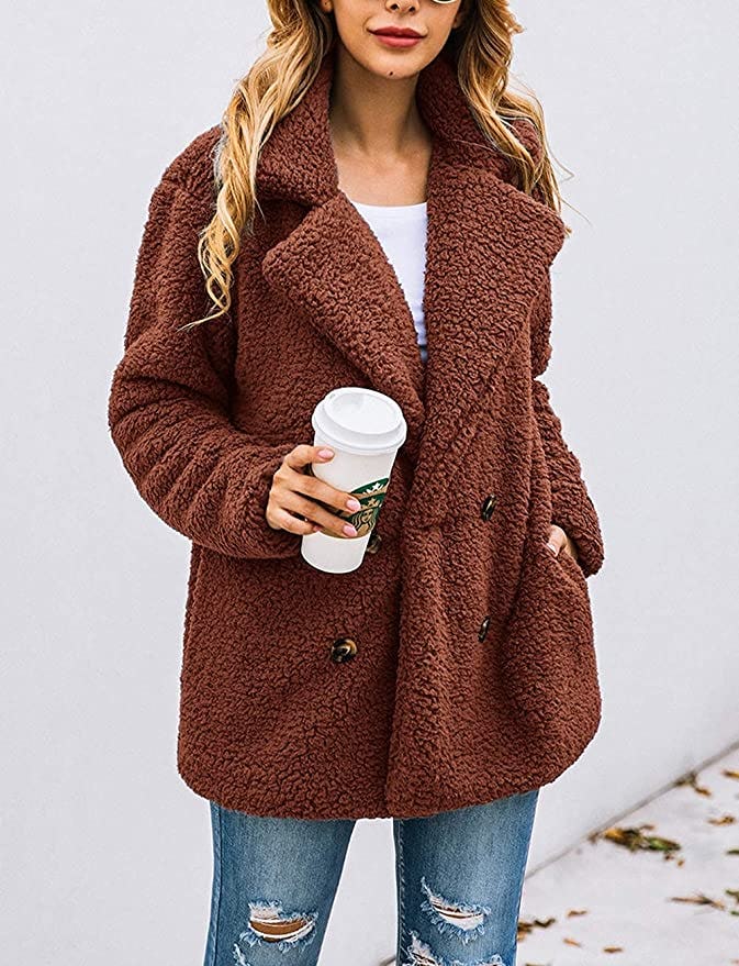 PRETTYGARDEN Faux Shearling Coat
