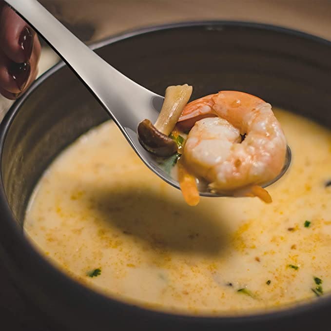 HIWARE Thick Heavy-weight Soup Spoons (6-Pack)