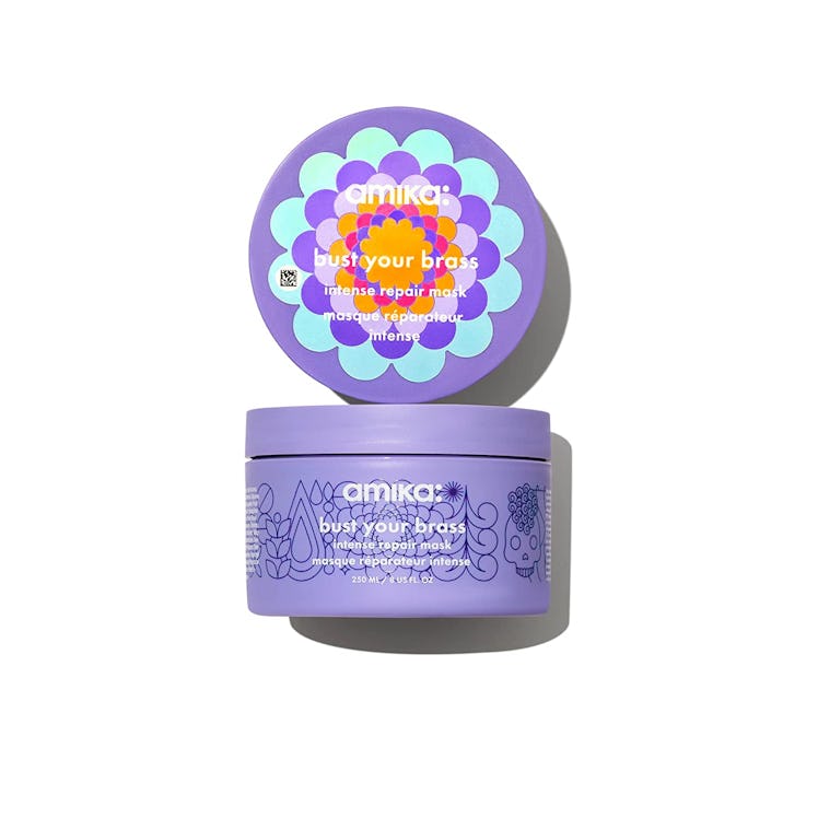 amika bust your brass intense repair mask is the best vegan bond repairing purple hair mask