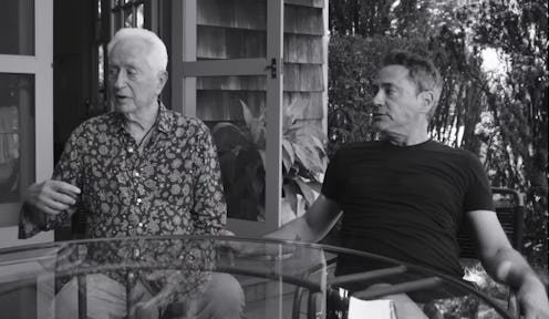 Robert Downey Sr. and his son, Robert Downey Jr. filming Netflix's 'Sr.'