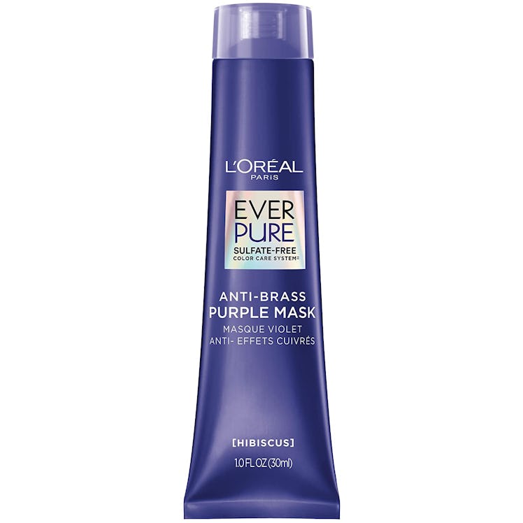 loreal paris everpure anti brass purple mask is the best travel friendly purple hair mask