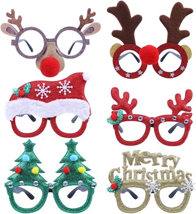 CCINEE 6pc Merry Christmas Glasses