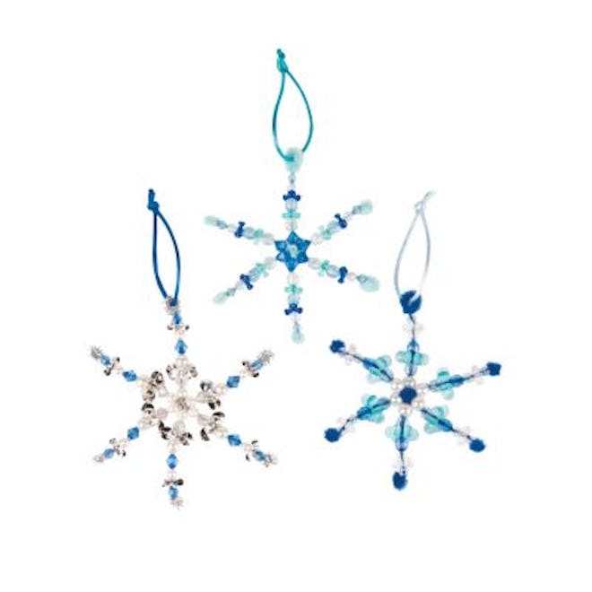 24ct Beaded Snowflake Christmas Ornament Craft Kit