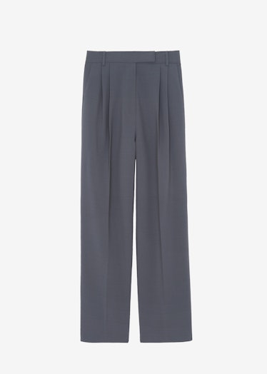 The Frankie Shop gray pleated suit pants