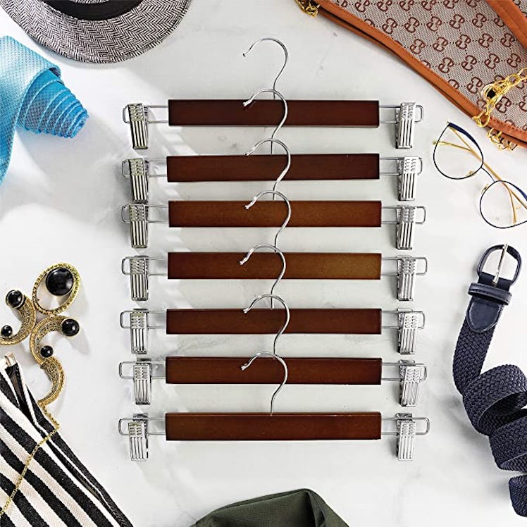 Zober High-Grade Wooden Pants Hangers (20-Pack)