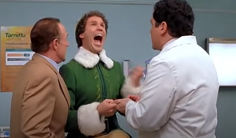 Jon Favreau, Will Ferrell and James Caan in 'Elf.'