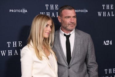 Taylor Nielsen and Liev Schreiber attend a New York screening of "The Whale" at Alice Tully Hall, Li...