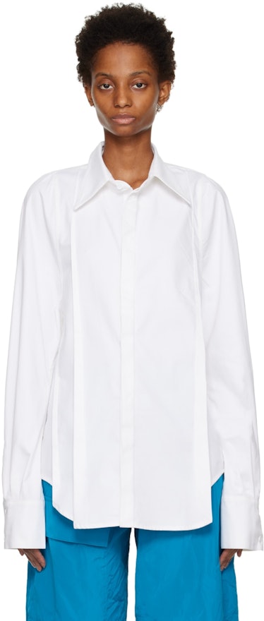 Bianca Saunders white button-down shirt