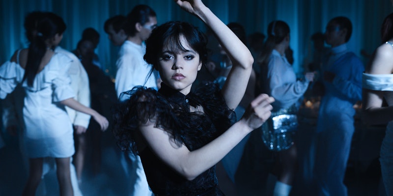 Jenna Ortega's dance scene on 'Wednesday' was inspired, in part, by '80s goth dance clubs. Photo via...