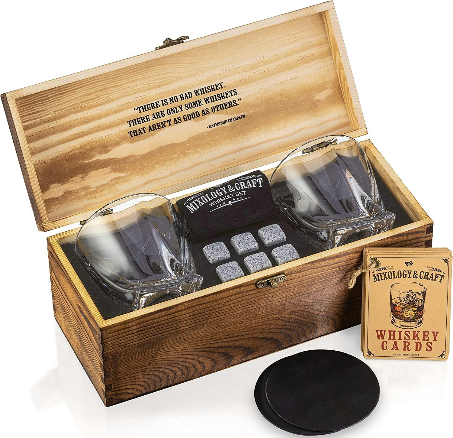 Mixology &amp; Craft Whiskey Stones Gift Set
