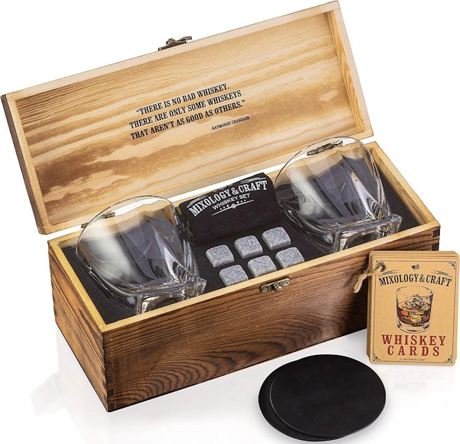 Mixology & Craft Whiskey Stones Gift Set