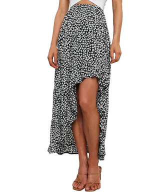 BTFBM High Low Ruffle Hem Skirt