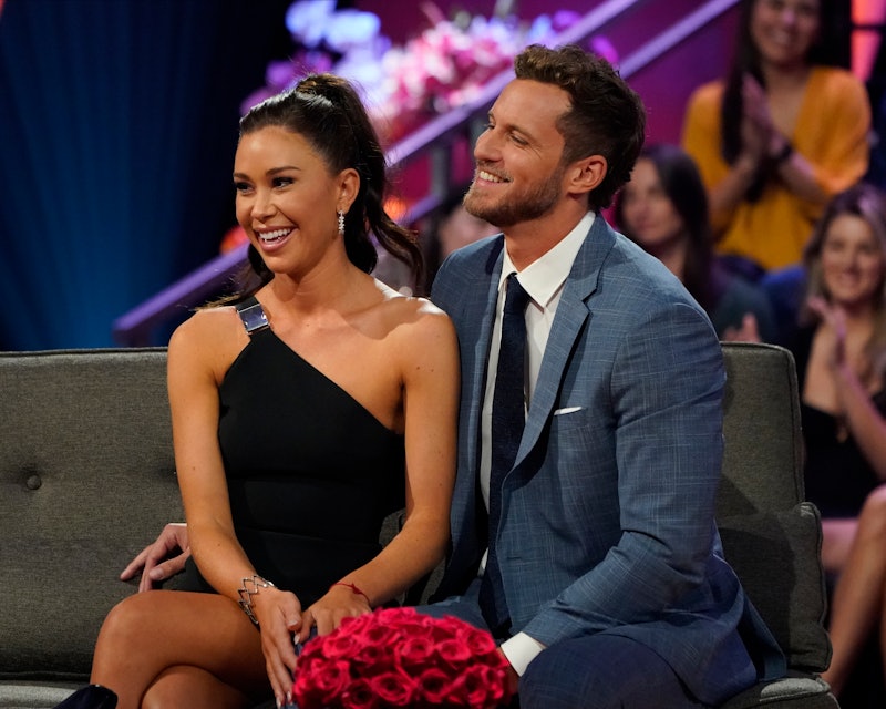 Gabby & Erich  from The Bachelorette sitting next to each other during The Bachelorette After the Al...