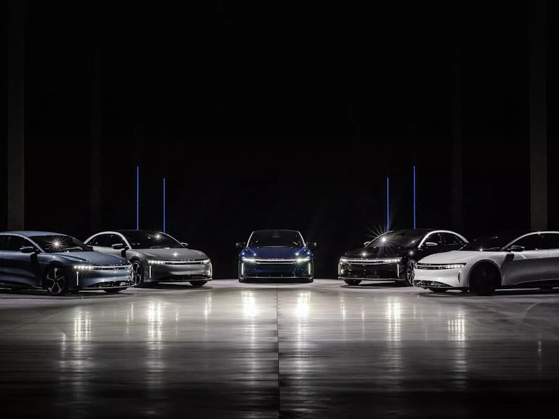 Lucid Motors' entire Air sedan EV lineup