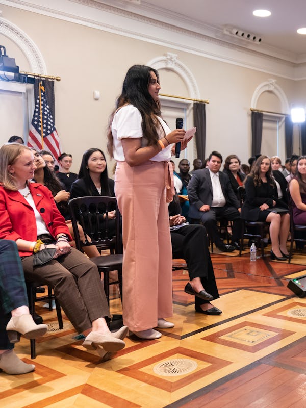 Vice President Kamala Harris spoke to youth leaders ahead of the midterms.